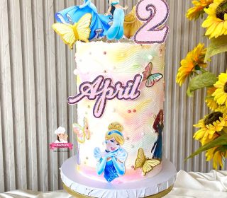 Princess-Themed Birthday Cake (6” – 4 Layers)