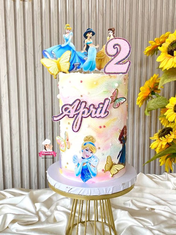 Princess-Themed Birthday Cake (6” – 4 Layers)