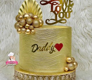 Luxe Gold “Daddy” Cake (10” – 4 Layers)